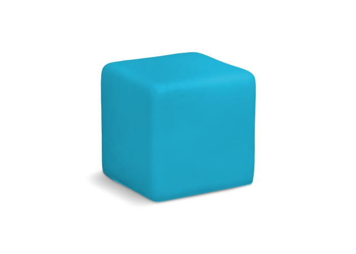 Cube anti-stress à personnaliser en mousse Bleu clair
